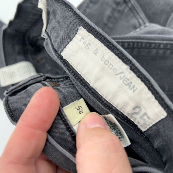 Rag & Bone High Rise Leggings Black Women's Size 25 Stretchy 30" Inseam - Picture 10 of 11